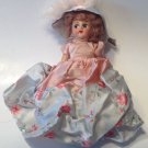Doll Vintage Bisque 6" Floral Print Dress Hat Doll Vintage Bisque 6" Floral Print Dress Hat
