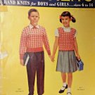 Pattern Book 1956 Fleishers Hand Made Knits For Boys and Girls