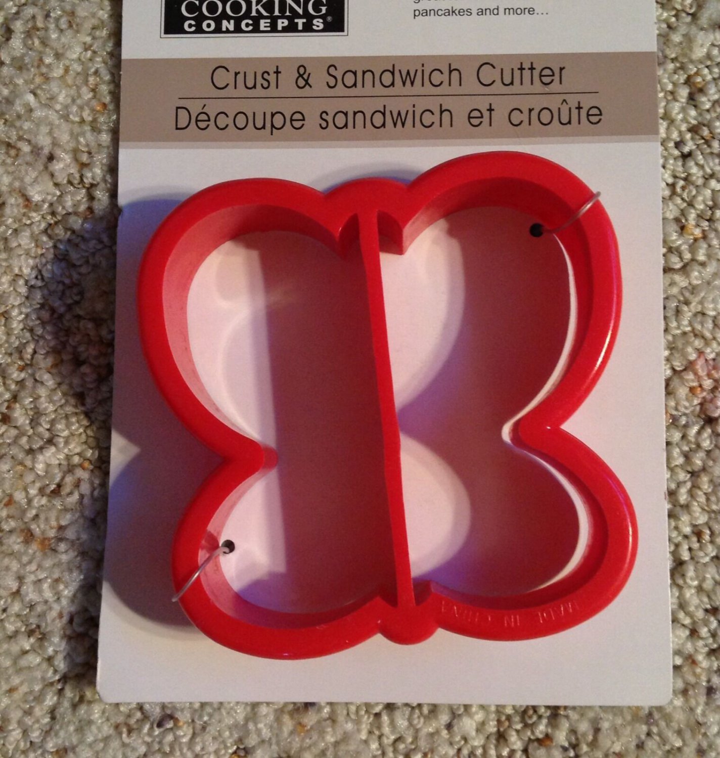 Sandwich Crust Cutter Red Butterfly New