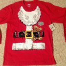 Ugly Christmas Long Sleeve Red T-Shirt Size XL 14/16 Unisex Kids Santa New W/Tag