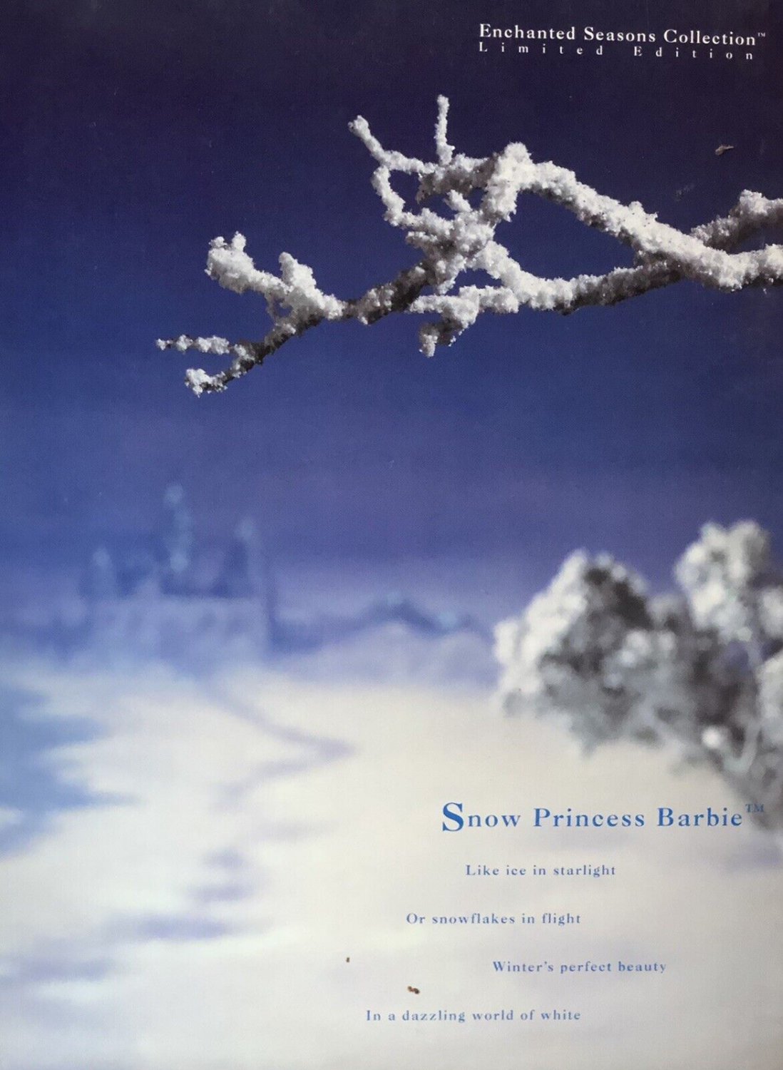 Snow Princess Barbie Enchanted Seasons Collections Winter Ed. Original Box 1994
