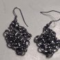 Bracelet and Dangling Pierced Earrings Silver Chain Links Vintage