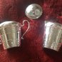 Cromwell Silver Chromium Art Deco Chrome Creamer & Sugar Set Mid Century Vintage