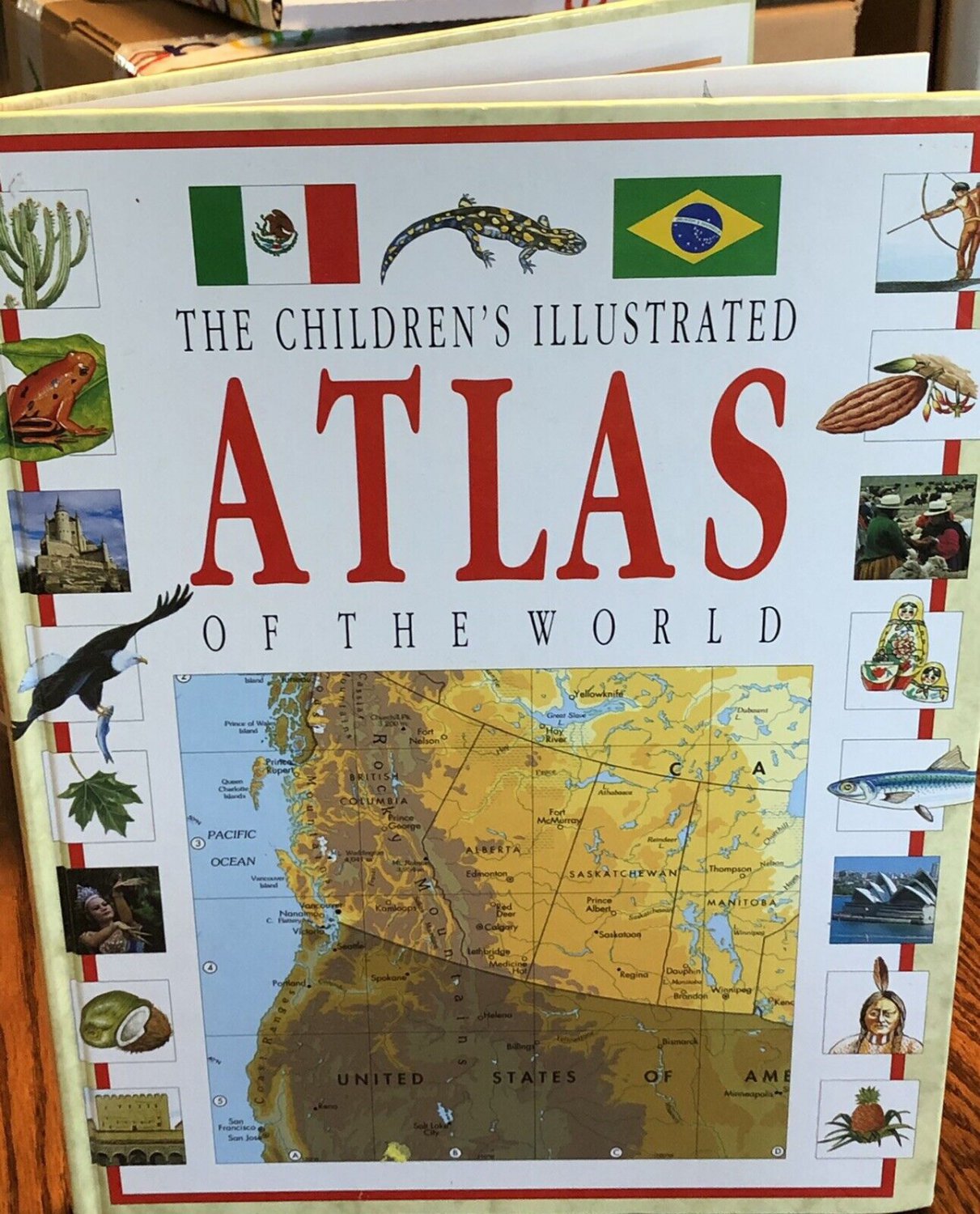 Childrens Illustrated Atlas Of The World Hardcover Book 1995