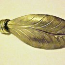 Vintage Textured Leaf Pin Brooch Gold Tone Curled Tip 1960s Vintage Textured Leaf Pin Brooch Gold Tone Curled Tip 1960s