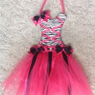 Ballerina Pink Jeweled Tutu Fabric Wall Plaque Hanging Zebra Print Bodice Ballerina Pink Jeweled Tutu Fabric Wall Plaque Hanging Zebra Print Bodice
