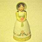 Avon Porcelain Bell 1985 Girl Wearing Bonnet & White Flowered Gown Vintage Avon Porcelain Bell 1985 Girl Wearing Bonnet & White Flowered Gown Vintage