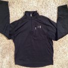 Under Armour 1/4 Zip Front Long Sleeve Shirt Size Small Black