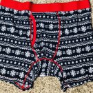 Mens Christmas Boxer Briefs Shorts Size XL Navy Blue White Snowflakes New w/Tags Mens Christmas Boxer Briefs Shorts Size XL Navy Blue White Snowflakes New w/Tags