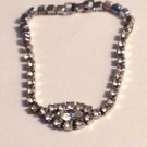 Vintage Clear Rhinestone Bracelet In Silver Tone Setting 1950s Vintage Clear Rhinestone Bracelet In Silver Tone Setting 1950s