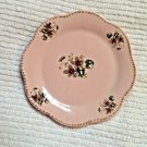 Wall Plate VINTAGE Pink Porcelain 5" Plaque Decorated with Purple Violets Wall Plate VINTAGE Pink Porcelain 5" Plaque Decorated with Purple Violets