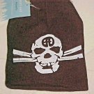 Goth Emo Skull & Crossbones Pattern Childs Brown Knit Hat New