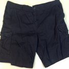 Faded Glory Mens Black 6 Pocket Cargo Shorts Size 42
