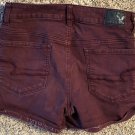 American Eagle Outfitters Womens Burgundy Denim Jean Shorts Sz 2 Stretch American Eagle Outfitters Womens Burgundy Denim Jean Shorts Sz 2 Stretch