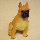 Bulldog Figurine Hand Painted Resin 4.5" Tall