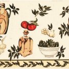 Mediterranean Placemat Set 4 Olive Oil Garlic Peppers Artichoke 12" X 18" Vinyl Mediterranean Placemat Set 4 Olive Oil Garlic Peppers Artichoke 12" X 18" Vinyl