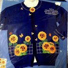 Dimensions Fashionart 80082 Craft Kit No Sew Applique Sunny Sunflowers 1993 Dimensions Fashionart 80082 Craft Kit No Sew Applique Sunny Sunflowers 1993