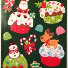 Christmas Static Window Clings Holiday Decorated Cupcakes And Candy