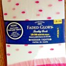 Faded Glory Girls Fashion Tights Toddler Size 18-36 Mo Footless White Pink Dots
