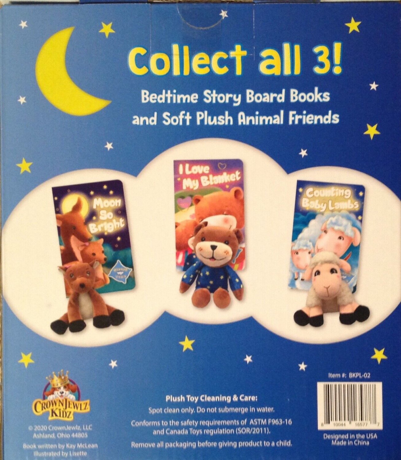 CrownJewlz Kidz Storybook and Plush Set Moon So Bright Book Deer Fawn