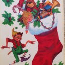 Static Window Clings Christmas Nostalgic Elf Christmas Stocking New