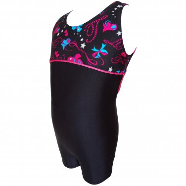 TALENT TALE GIRLS DANCE PRINTED EMPIRE WAIST BIKETARD XXS(2/3)