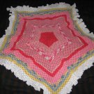 Star Shades of pink thread baby blanket