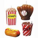 Wilton Take Me Out to the Ballgame Candles - Baseball Themed Party Supplies