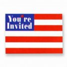 Stars & Stripes Invitations (8) - Patriotic Party Supplies