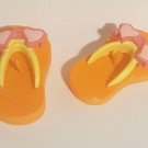 Orange Flip Flop Candles (1 pair) - Beach Themed Party Favors and Supplies