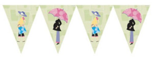 Mod Mom Baby Shower Flag Banner - Party Supplies