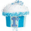 1st Birthday Blue Cupcake Pinata