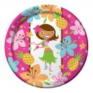 Pink Luau Fun Dinner Plates - Birthday Party Supplies