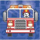 Flaming Fire Truck Beverage Napkins (8)