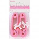 Girls Pink Baby Shower Diaper Pins - Party Favors / Table Decorations (Pkg/4)