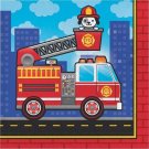 Flaming Fire Truck Lunch Napkins (8)
