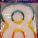 Glitter Rainbow Number 8 Candle - Birthday Party Supplies