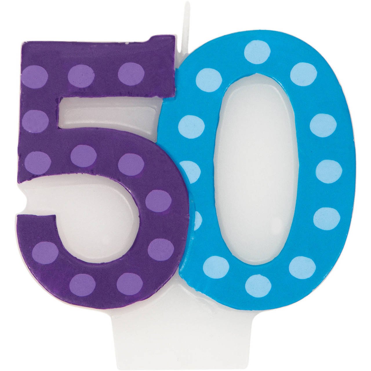 Bright & Bold 50th Birthday Candle - Party Supplies