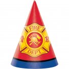 Flaming Fire Truck Party Hats (8)