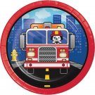 Flaming Fire Truck Dessert Plates (8)