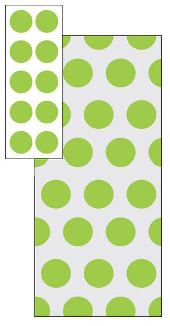 Citrus Green Polka Dots Loot Bags (20) - Birthday Party Supplies