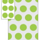 Citrus Green Polka Dots Loot Bags (20) - Birthday Party Supplies
