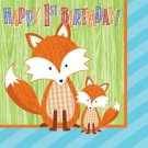 Forest Fox 1st Birthday Lunch Napkins (16)