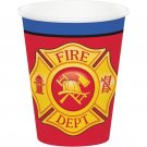 Flaming Fire Truck Cups (8)