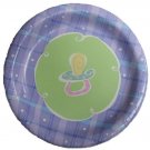 Baby Plaid Dessert Plates - Baby Shower Party Supplies