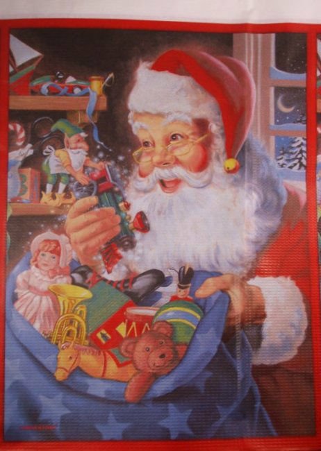 Santa's Workshop Table Cover - Birthday Party Supplies