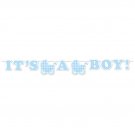It's a Boy Gingham Ribbon Party Banner - Baby Shower Party Supplies