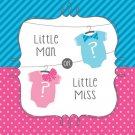 Bow or Bowtie Lunch Napkins (16) - Baby Shower Party Supplies