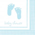Baby Boy Footprints Beverage Napkins