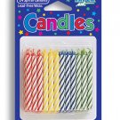 Assorted Primary Color Candles (24) - Birthday Party Supplies